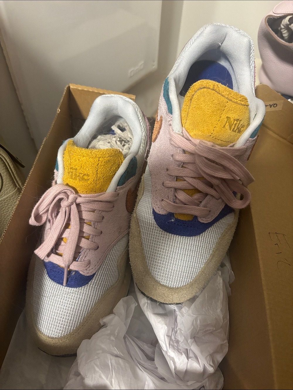Nike Multi-Color Retro Runner Sneakers - Pink, Yellow & Blue
